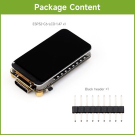 Waveshare ESP32-C6 1.47inch Display Development Board, 172×320, 262K Color, 160MHz Running Frequency Single-Core Processor, Supports Wi-Fi 6 & BLE, with Colorful RGB LED, ESP32 with Display