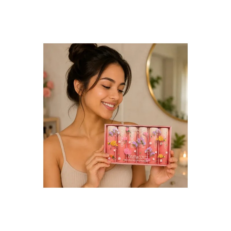 Set De Labiales Kevin Coco, 6 Labiales Tonos Variados