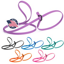 Dogline Biothane Slip Dog Leash - for Small, Medium and Large Dogs - Odor Free Slip Lead, Heavy Duty and Durable Material Kennel Lead - Amethyst Purple - 5ft L x 3/8in W