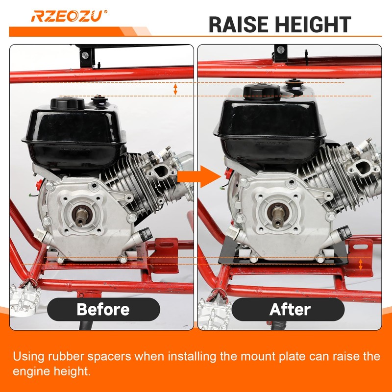 Steel Engine Mounting Plate Compatible with Predator 212 224 79cc