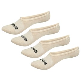Bamboo Sports Mens Low Cut No Show Bamboo Rayon Socks- Breathable, Moisture Wicking, Odor Eliminating, Nude No Show Socks for Men Size 5-7, 4 Pair