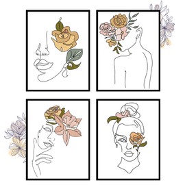 Insire Feminist Wall Art, Line Art, Silhouette Wall Art, Feminine Wall Art, Feminine Wall Decor, Woman Silhouette Wall Art, Line Drawing Wall Art, Feminist Art, Female Body Wall Art Unframed (8x10”)