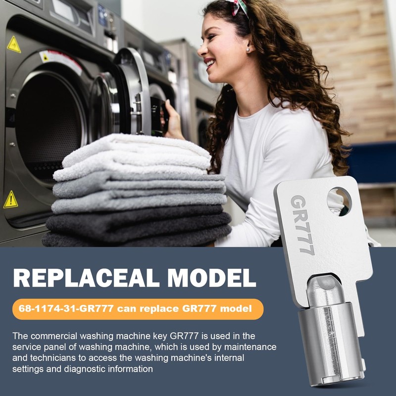 Washer Dryer Machine Key GR777 Apply for Service Panel of