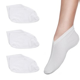 6PCS Moisturising Socks Overnight Breathable Moisture Socks Enhanced Moisturising White Soft Cotton Socks for Moisturising Effectively Relieve Rough Skin for Women Dry Cracked feet and Spa