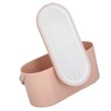 Makeup Case Rotatable Mirror Lid Dimmable LED Light Portable Cosmetic