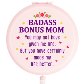 z-crange Gifts for Bonus Mom,Compact Makeup Mirror for Unbiological Mom Gifts,You Have Certainly Made Mine Sign Birthday Sentimental Gifts for Bonus Mom Travel Makeup Compact Mirror Present C1176
