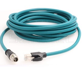 SZRMCC M12 - Cable de red Ethernet RJ45 (8 posiciones, categoría 6, 10 m), color azul