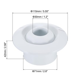 PATIKIL 3 Inch Round Air Vent, Adjustable Ball Jet Nozzle Diffuser Ceiling Diffuser Vent Cover ABS Soffit Vent for Bathroom Kitchen Living Room Ventilation