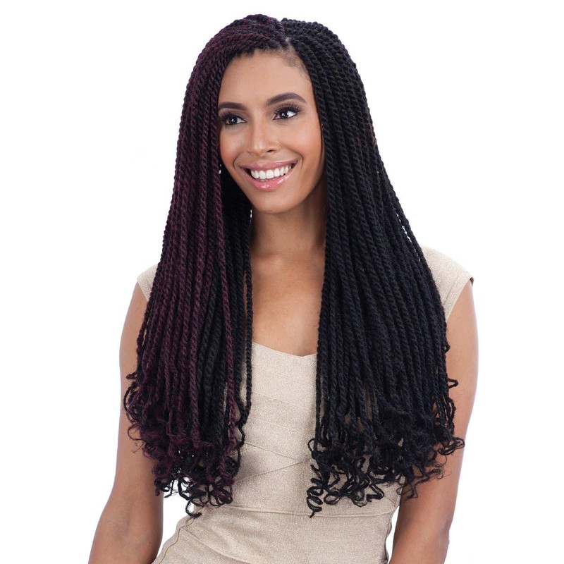 SHAKE-N-GO 3x Cuban Twist 24" (2-PACK) (OFF BLACK 1B)