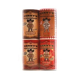 Kenny's All Purpose Seasonings 15 ounce Gift Set Original/Cajun/Texas Burn/Honey BBQ 4 pack (4 15 ounce containers)