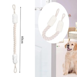Door Cord Cotton Door Stopper, 1 Piece Latch White Door Cord Clamp Protection for Doors Pets and Children Finger Protection, Multifunctional Door Cords Clamping Protection for Door Window Soft Cotton
