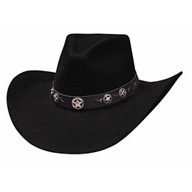 Montecarlo / Bullhide Hats - STAR STUDDED 4X Premium Wool Western Cowboy Hat - Black (7-3/8)