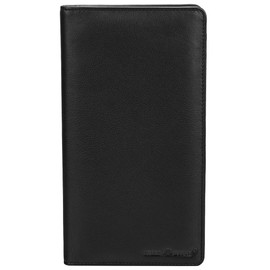 Greenburry BV-PP-20 Leather ID Card Holder Travel Wallet, black