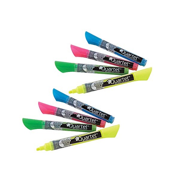 Quartet Glass Whiteboard Markers, Dry Erase Markers, Neon, 2 Pack