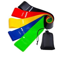 Exercise Band,Résistance Band for Exercise,Fitness Band with 5 Différent Résistance Levels, Workout Bands Résistance, Élasticimétrie Bands for Gym Yoga Training