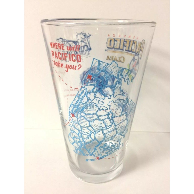 Pacifico Clara Cerveza 16 oz Pint Glass NY Rare L/E