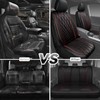 CAR PASS Piping Luxury Leather Seat Covers Full Set,5 Seats