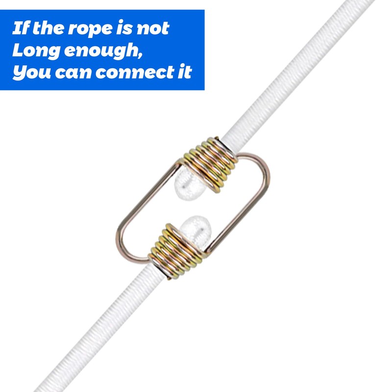 Ymapinc 12PCS White Small Bungee Cords with Hooks, 10 Inch