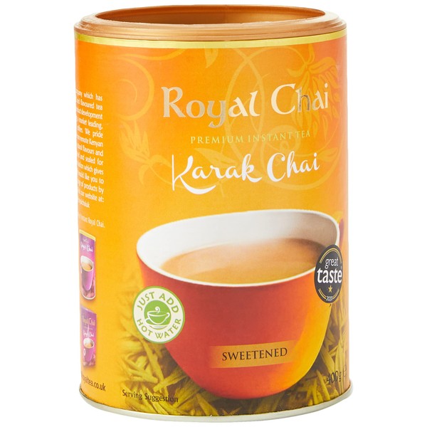 Royal Chai Karak Chai (Sweetened) Tub 400 g (Pack of