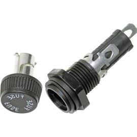 5021 Panel Mount AGC/MDL Automotive Fuse Holder, Black