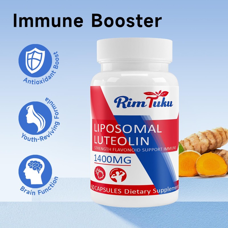 RimTuku 1400MG Liposomal Luteolin Supplement, Maximum Absorption, Potent Flavonoid Premium