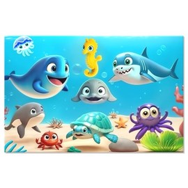 Totte Rompecabezas 12 Piezas XXL | Piezas Extra Grandes, Gruesas y Durables | Diseñado para Uso Infantil (En el Mar)