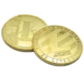 GARASANI 2 Pcs Lite Coin Commemorative Coin Gold Plated Home Room Office Decoration Collector's Set Circular Case Included 0.3mm (Gold Lite Coin)