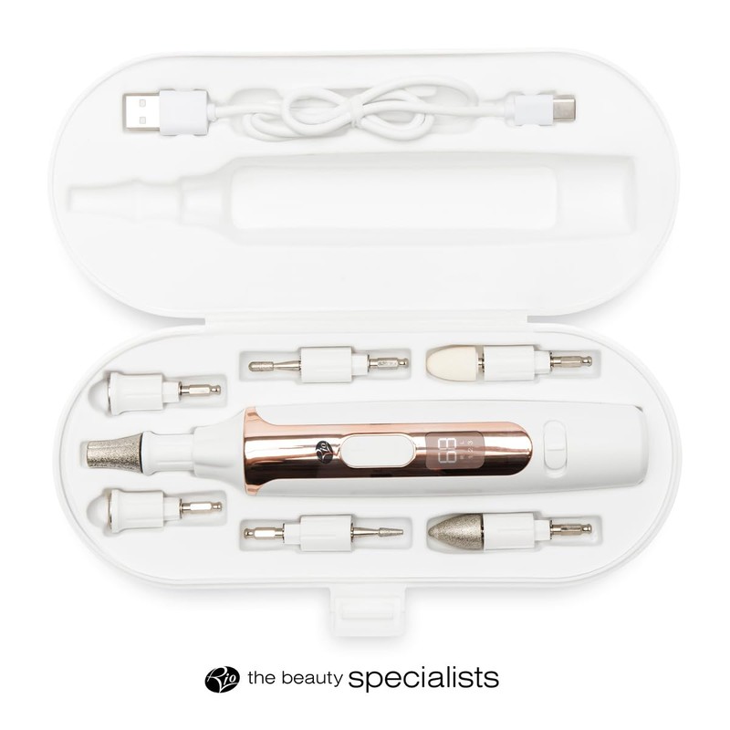 Rio Precision Pro Electric Nail File (White/Gold)