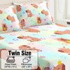 AILONEN Kawaii Capybara Fitted Sheet Set Twin Size,Cute Cartoon Capybara