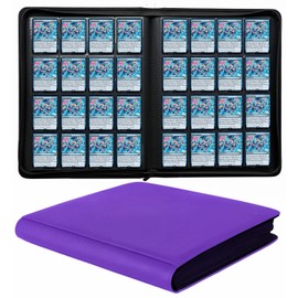 Trading Card Binder 16 Pocket, 1000+ Pockets Ringless PU Cover Card Collection Binder, Double Sided Card Binder Collector Album, Card Folder for MTG, TCG, Sports Cards, Game Cards