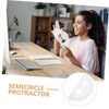 Operitacx 180 Degree Plastic Protractor Math Circle Drawing Tool School