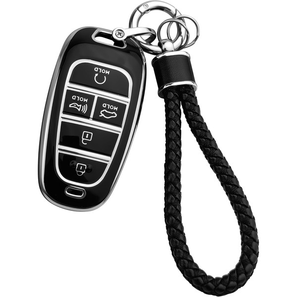 JOYEAR for Hyundai Keychain with Key Fob Cover Compatible with