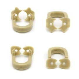 Grapas Atraumaticas Dentales de Plástico, Abrazaderas para Dentista 2 Pre Molar + 2 Molar, Matrices de Aislamiento Autoclavables (4 Pzs)