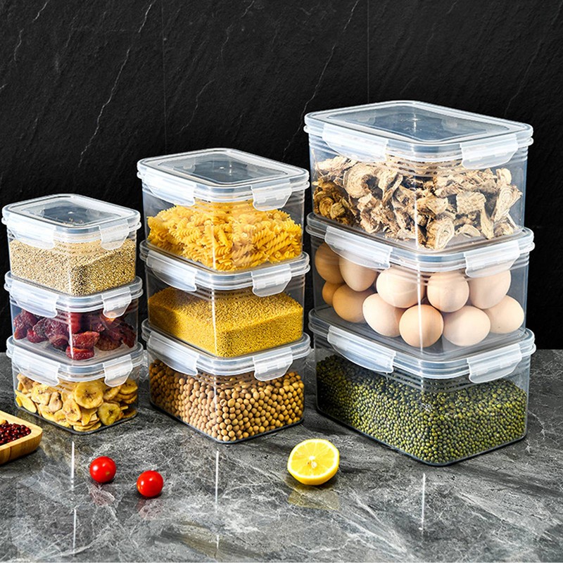 3pcs Drain Storage Basket Box Transparent Leakproof Food Storage Containers