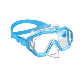 W WSTOO Kids Swim Goggles with Nose Cover,Snorkel Diving Swimming Mask for Youth 5-15,HD 3-Window Wide Vision Anti-Shattered Lens Anti-Fog&Leak