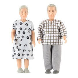 Lundby Dollhouse Dolls Set - Jamie Grandparents Dollhouse Figures - Doll for Boys & Girls - Small Doll Figures for Doll Family - High-Quality Dollhouse Accessories - 2 x Dolls from 3 Years