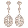 Zinc mecresh Wedding Teardrop Dangle Earrings Crystal Rhinestone Beaded Chandelier