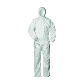 Protective Suit Against Infectant Risks, Colour: White, Size: L