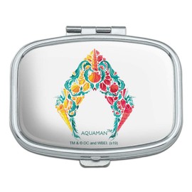 Aquaman Movie Aquaman Sea Shells Logo Rectangle Pill Case Trinket Gift Box
