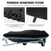 Heavy Duty Jon Boat Cover, 14.1ft-17ft Marine Grade Waterproof Tarp