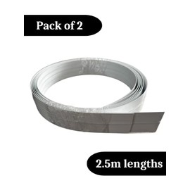 Plastic Wallpaper Bead - 2.5m White PVC Wall Corner Protection Guard - Decorators Trim (2 Pack)