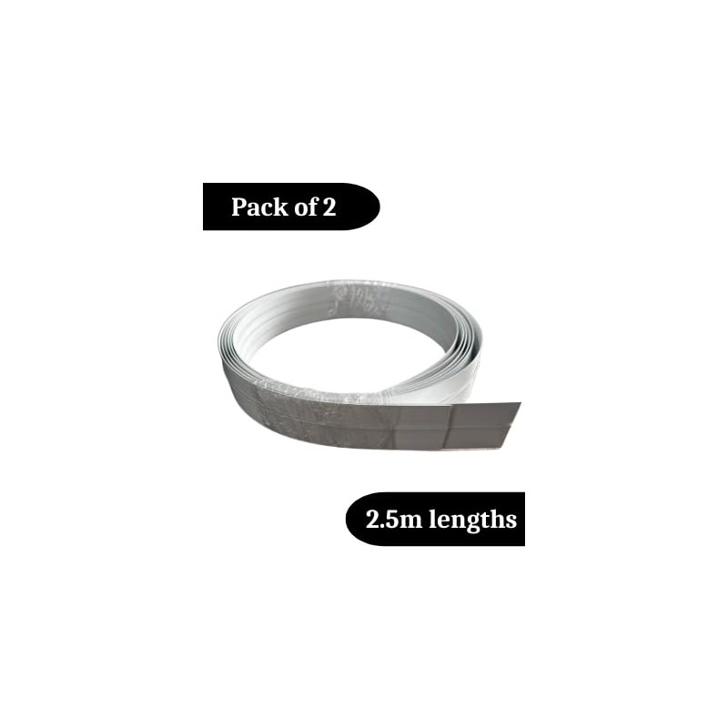 Plastic Wallpaper Bead - 2.5m White PVC Wall Corner Protection