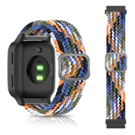 SeNool 20 mm Bracelet for Garmin vívomove Trend/Garmin Venu Sq 2/Venu Sq 2 Music/Venu 2 Plus, Nylon Replacement Strap Watch Strap for GarminMove Sport/Garmin Vivoactive 3/Vivoactive 3 Music - Denim