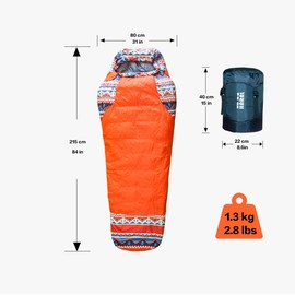 Sleeping Bag 1200g Mixed Cotton Lightweight Waterproof Sleeping Bags for Adults 3 Seasons Spring Summer Fall Mummy for Backpacking Camping Hiking Traveling and Home Use (Black)