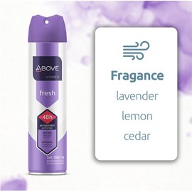 ABOVE Fresh - 48 Hours Antiperspirant Deodorant Set for Women - Dry Spray Protects Against Sweat and Body Odor - Leaves No White Marks - Delicate Scent - Cruelty and Alcohol Free - 4 pc