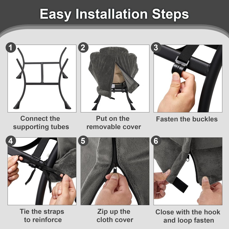 Halituny Fabric Lazy Chair with Ottoman, Oversized Upholstered Sofa Chair