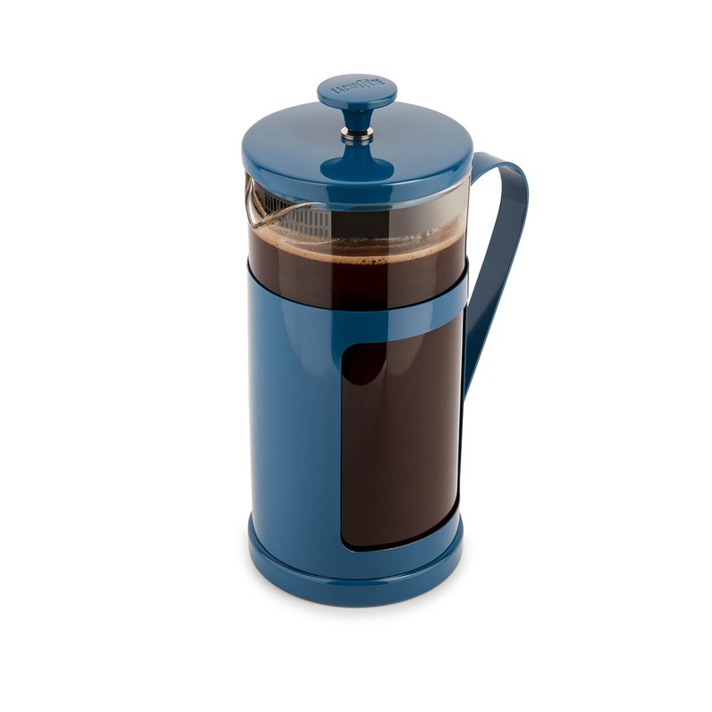 La Cafetière Monaco Stainless Steel Cafetière, Eight Cup, Blue, Gift