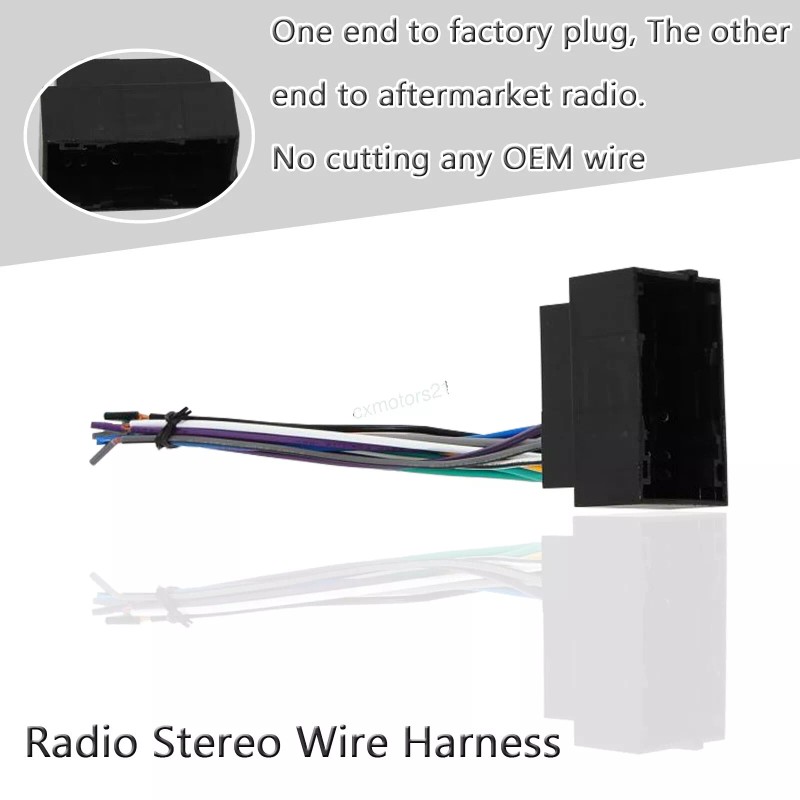 RED WOLF Car Stereo Radio Wire Harness Antenna Adapter For