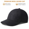 GADIEMKENSD Winter Unstructured Baseball Caps Wool Hat, Unstructured, Black