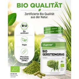 vit4ever Organic Barley Grass - 365 Capsules - Storage Pack for Over 4